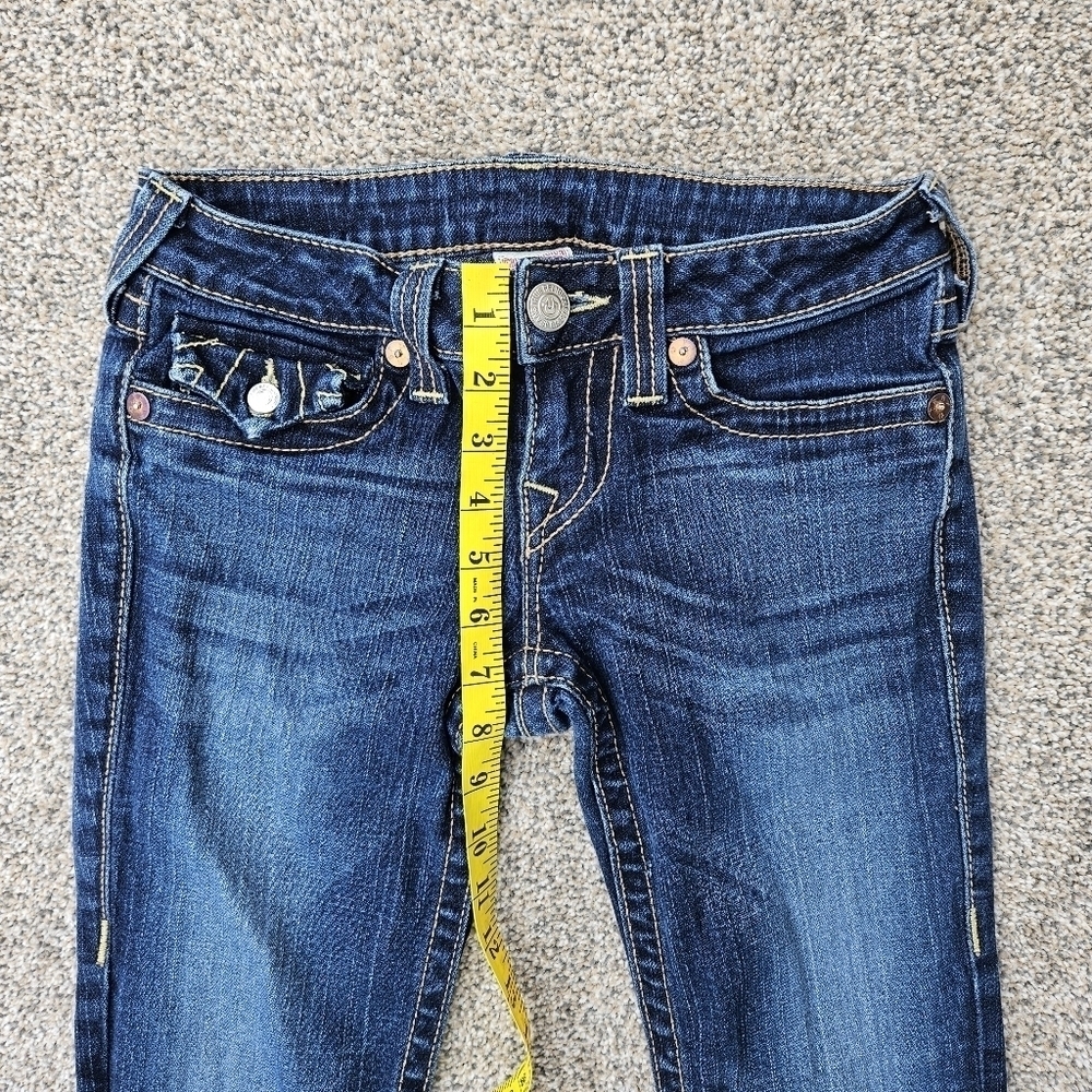 True Religion World Tour JULIE Skinny Jeans MADE IN USA Flap Pockets Size 26 - Picture 9 of 16